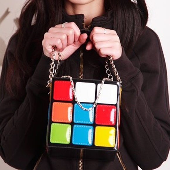 Dolls Kill Handbags - SALE Rubix cube purse bag 90’s retro game gamer